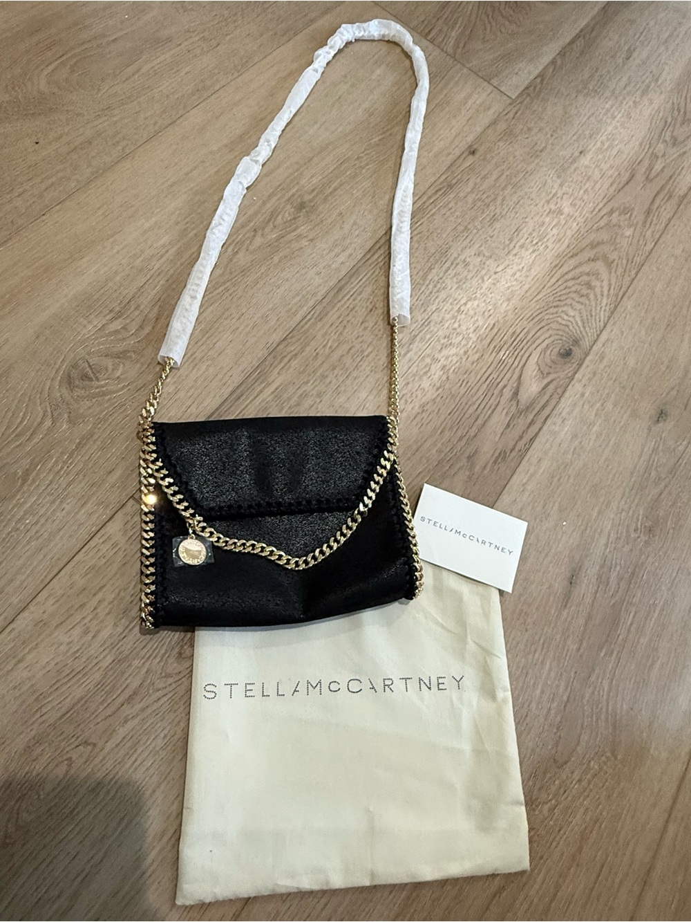 NWOT! Stella McCartney Authentic Black Falabella with Gold Hardware - Picture 9 of 10